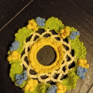Scrunchie Floral Hand Made Crochet